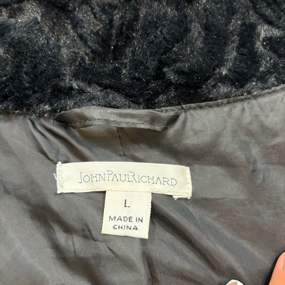 Ladies John Paul Richard Velvet Rose Pattern Black‎ Jacket Size Large - Picture 6 of 13